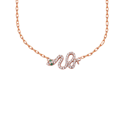 Rose Gold Vermeil Necklace - MEDUSA